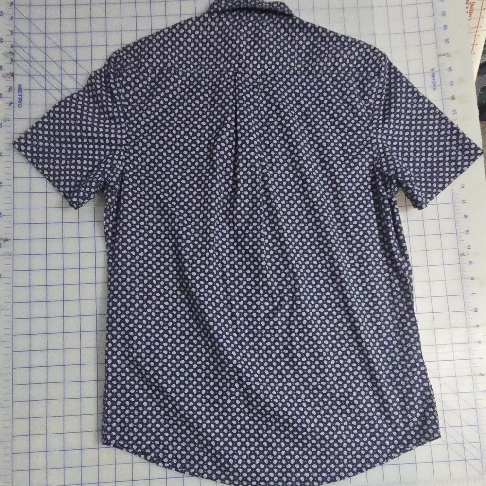 U.S. Polo Assn. Men's Navy and White Patterned Shirt - Picture 2 of 4